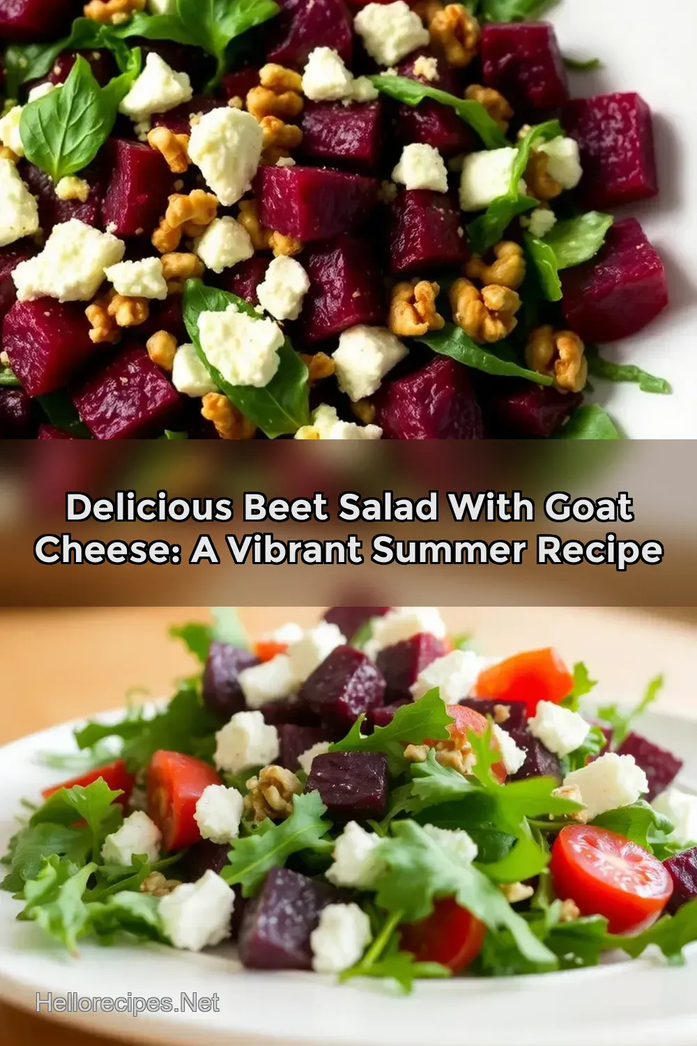 Easy & Delicious Beet Arugula Goat Cheese Salad: A…