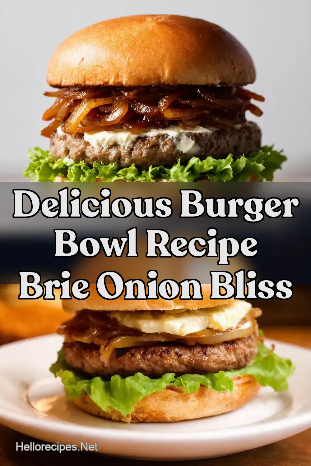 Gourmet Burger Ideas Brie Caramelized Onion Bliss - Hello…