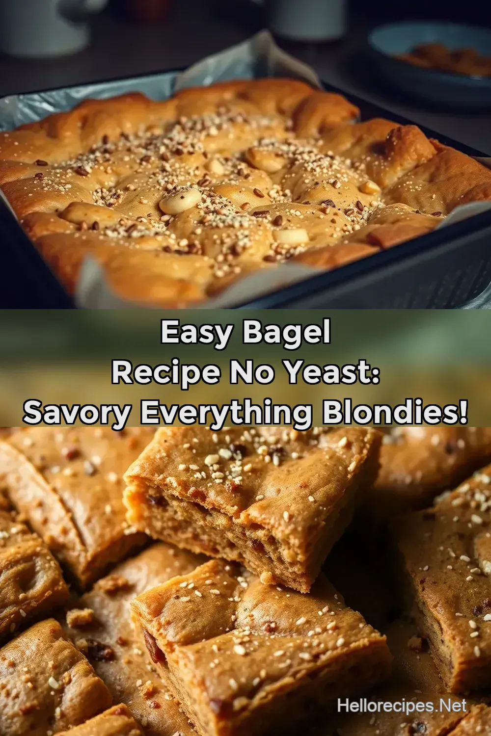 Everything Bagel Blondies: Savory & Addictive! - Hello…