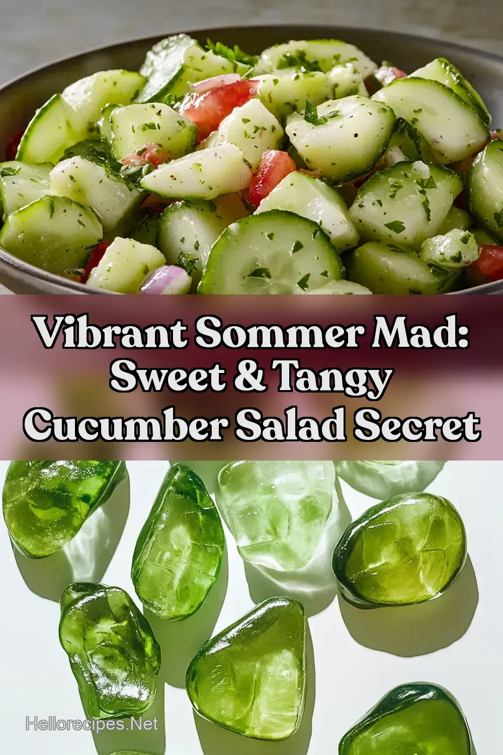 Grandma's Sweet & Tangy Cucumber Salad Recipe