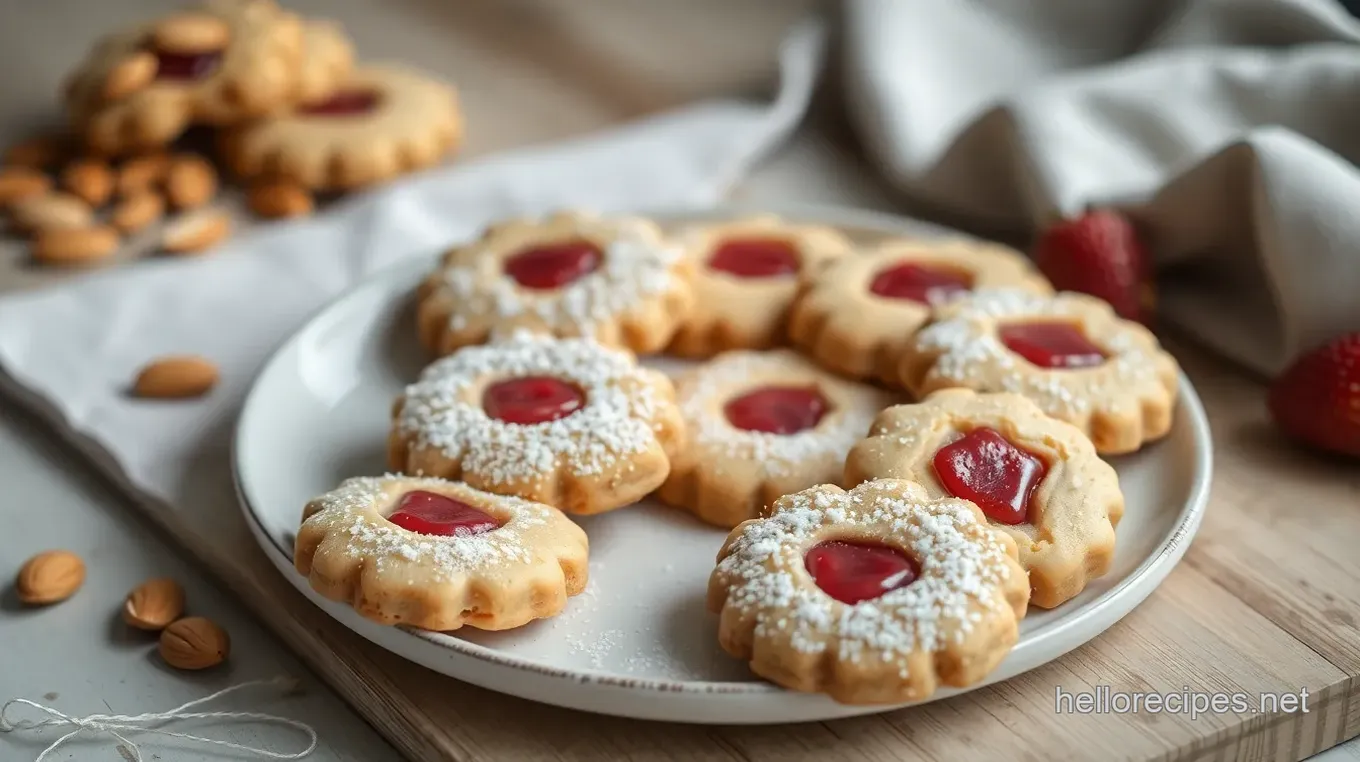 Quick Almond Linzer Cookies