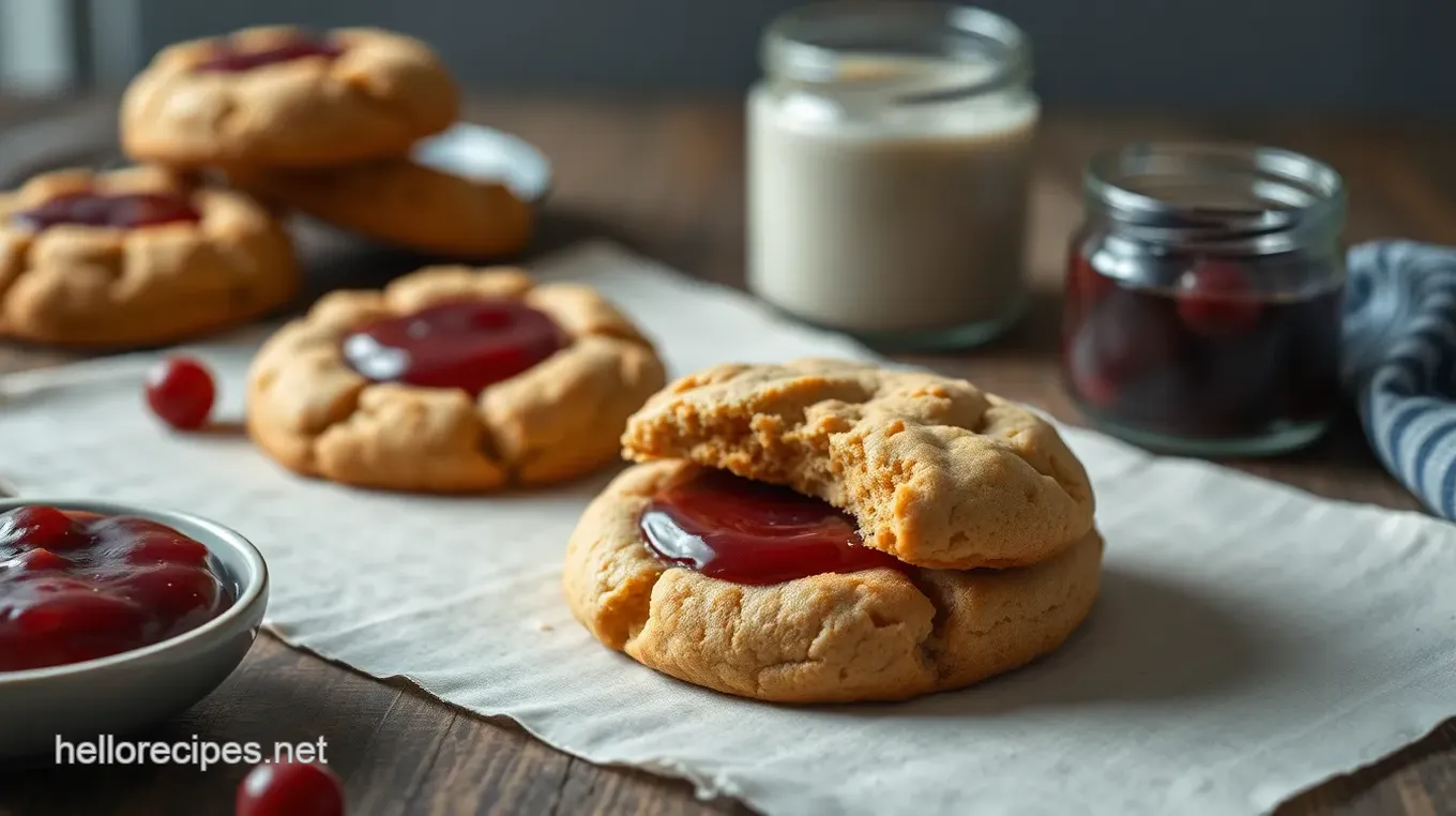 Bake Peanut Butter & Jelly Cookies - Quick Treat