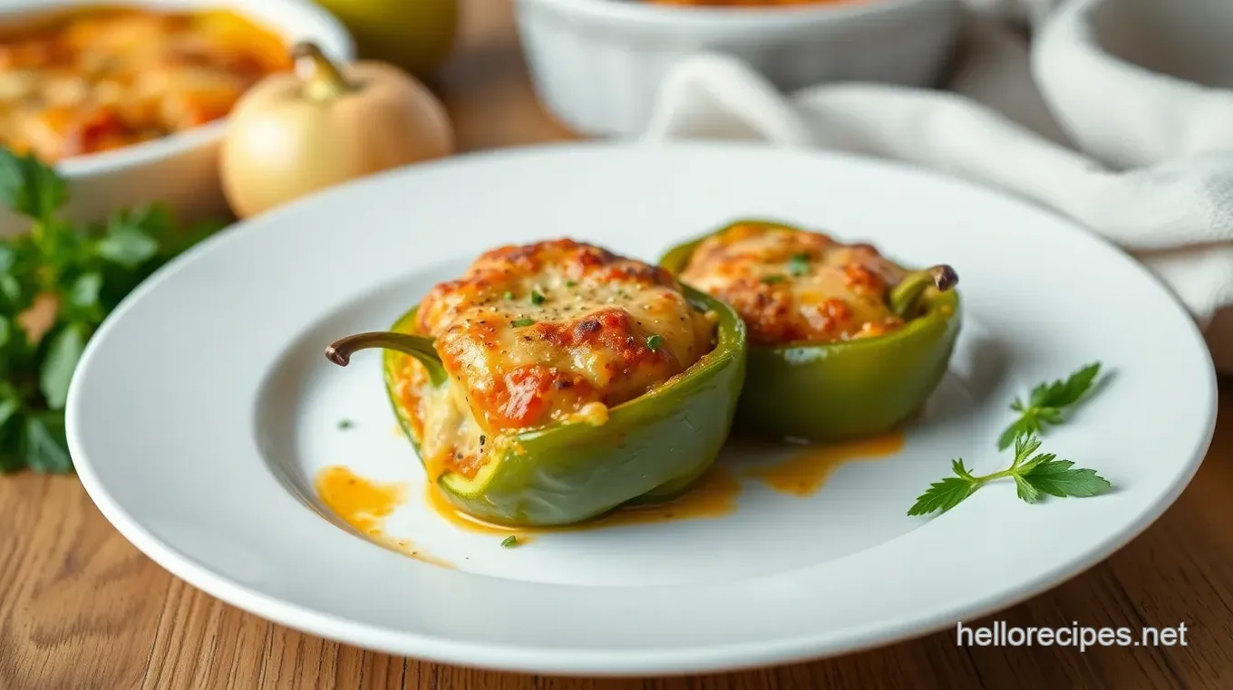 Cheesy Nacho Beef Stuffed Peppers