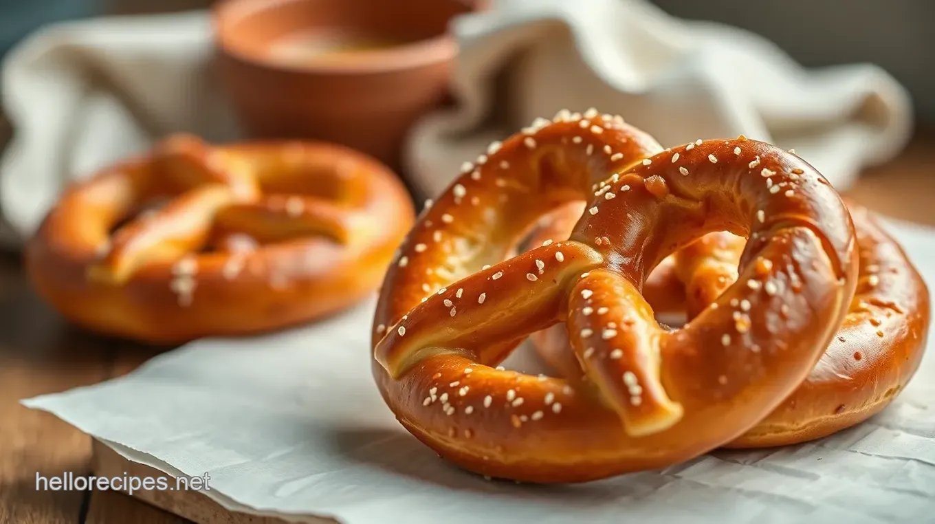 Boiled Cheese Pretzels with Sweet Filling