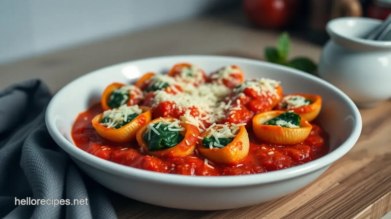 Cheese Stuffed Shells Recipe: A Family Favorite with Spinach & Ricotta Cheesy Delight: Classic Stuffed Shells with Ricotta and Spinach
