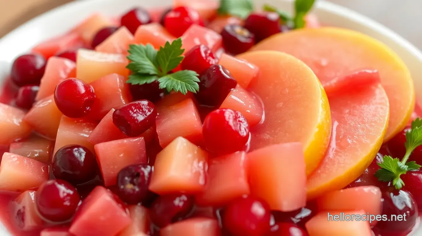 Fresh Cranberries, Apples, Celery Jello