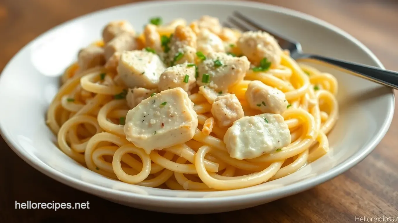 Creamy Garlic Parmesan Pasta with Chicken