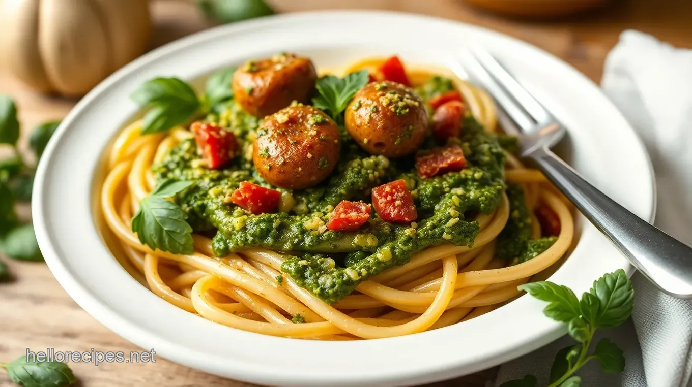 Pesto Eyeball Pasta