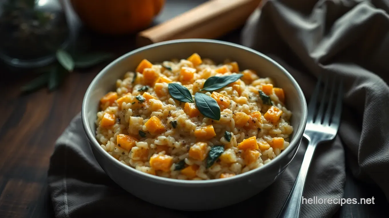 Creamy Butternut Squash & Sage Risotto: A Warm Hug in a Bowl Creamy Roasted Butternut Squash & Sage Risotto