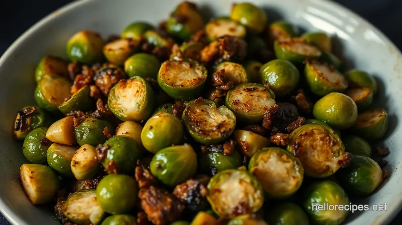 Easy & Delicious Crispy Caramelized Brussels Sprouts Cook Recipe Crispy Caramelized Brussels Sprouts with Balsamic Glaze