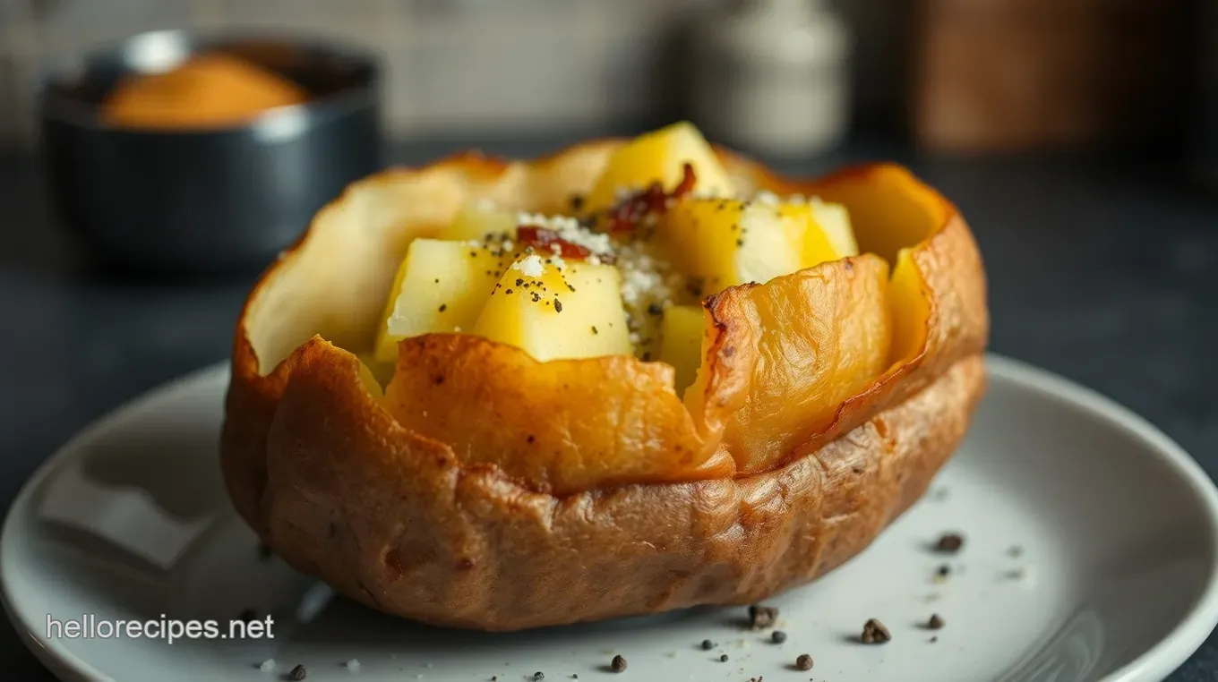 Easy & Delicious Baked Potato with Crispy Skin: A Family Comfort Dish Crispy-Skinned Baked Potatoes: The Ultimate Comfort Food