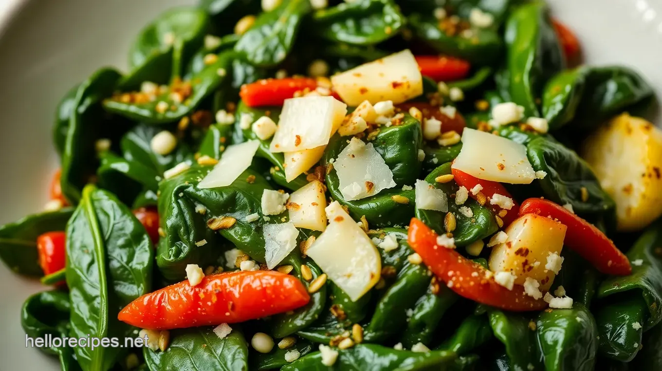 Stir-Fried Fresh Spinach with Garlic & Lemon