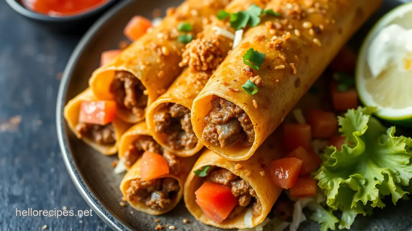 Delicious Beef Flautas