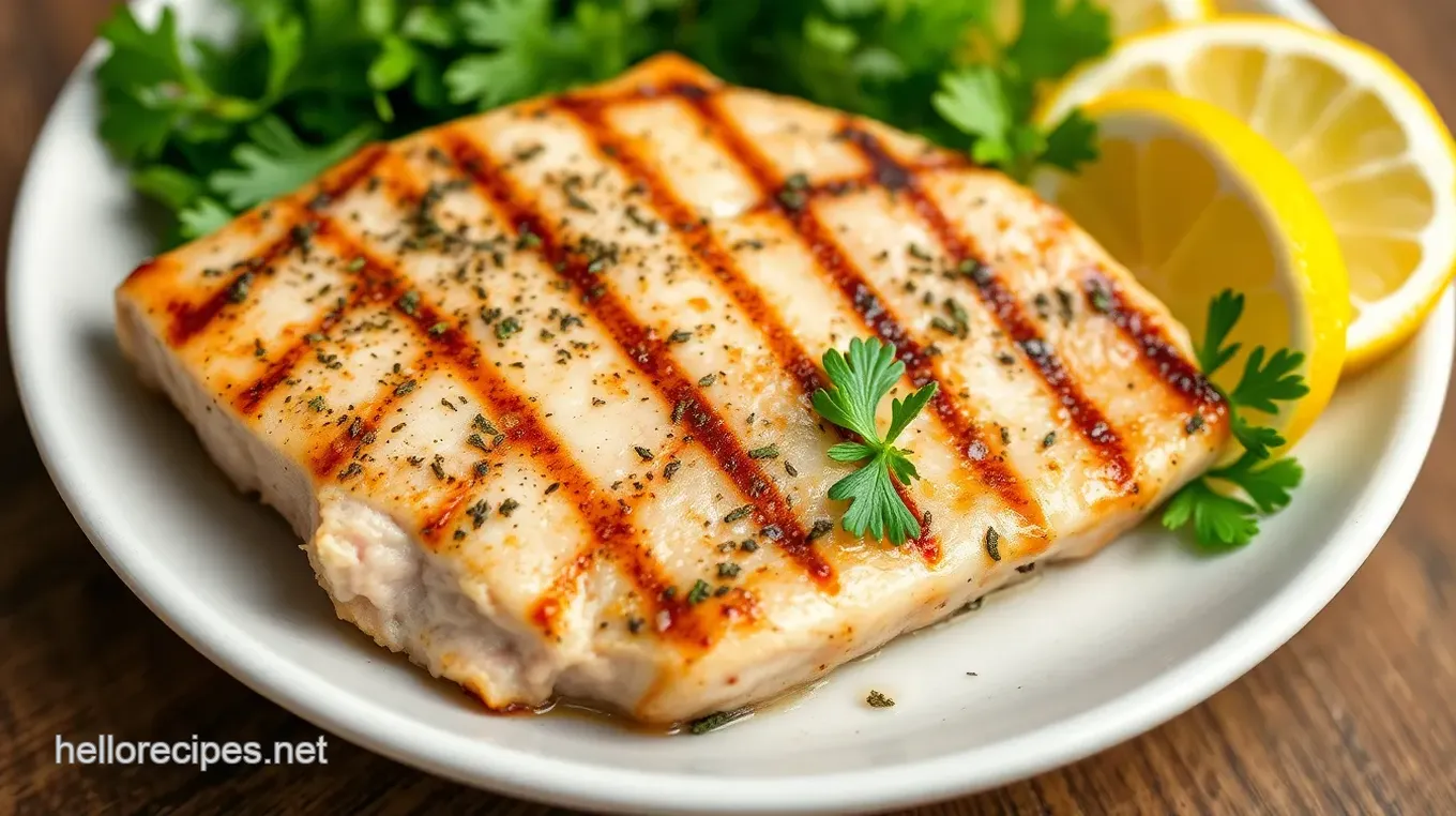 Grilled Fresh Tuna Steak on a George Foreman Grill