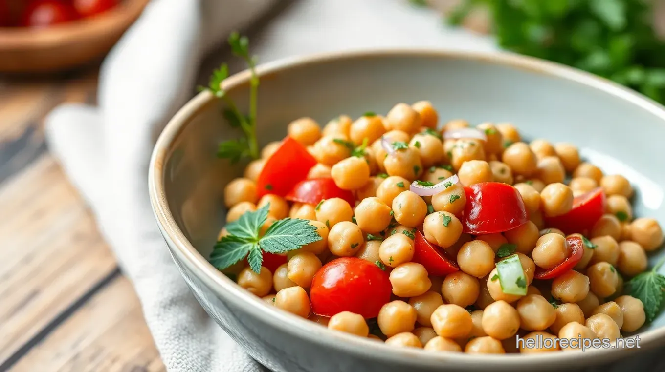 Fresh Chickpea Salad with Lemon and Herbs