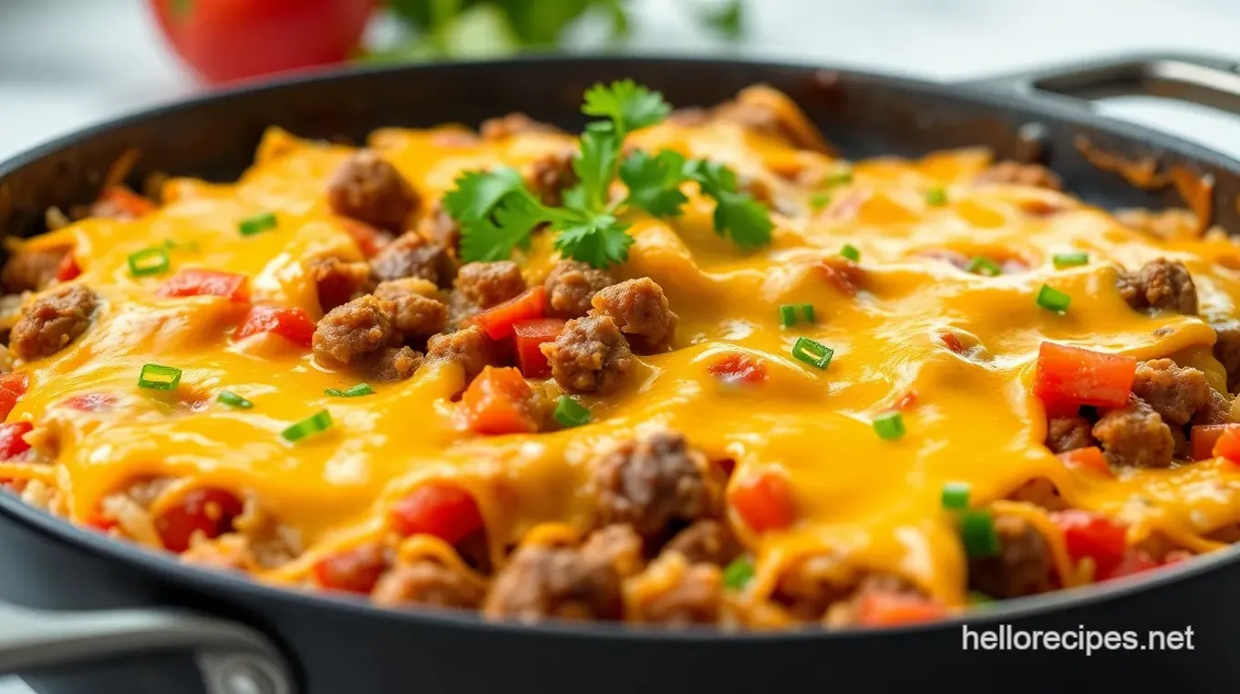 One-Pan Cheesy Ground Beef Skillet