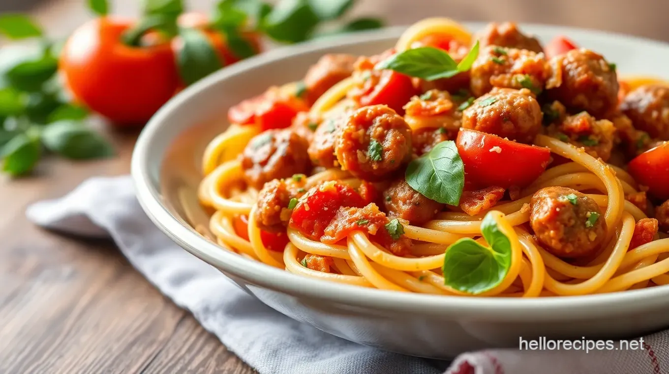 Sausage and Fresh Tomato Pasta