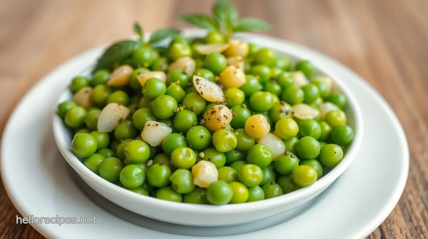 Sautéed Fresh Peas with Mint and Lemon