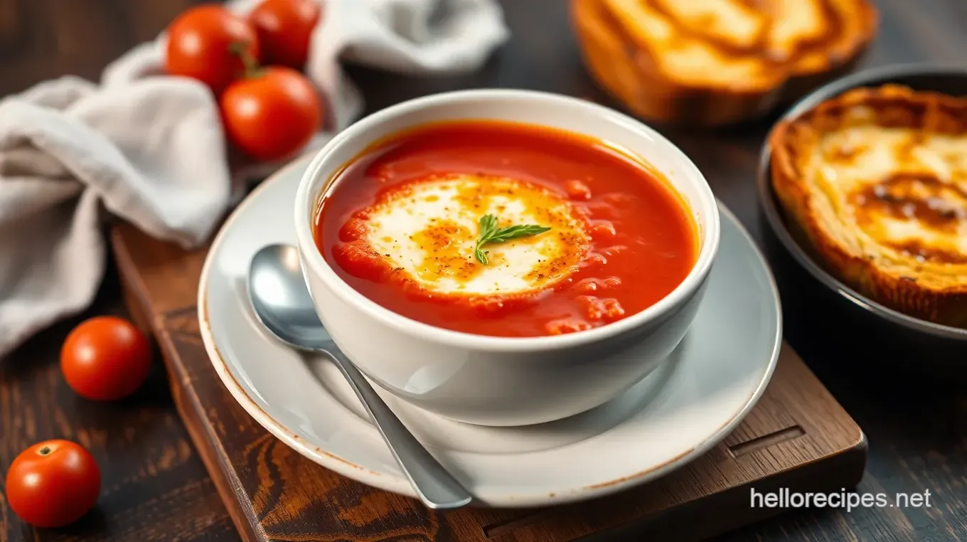 Roasted Tomato Soup with Grilled Cheese