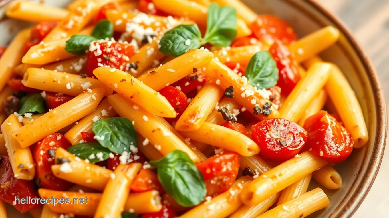 Spicy Garlic Penne Pasta