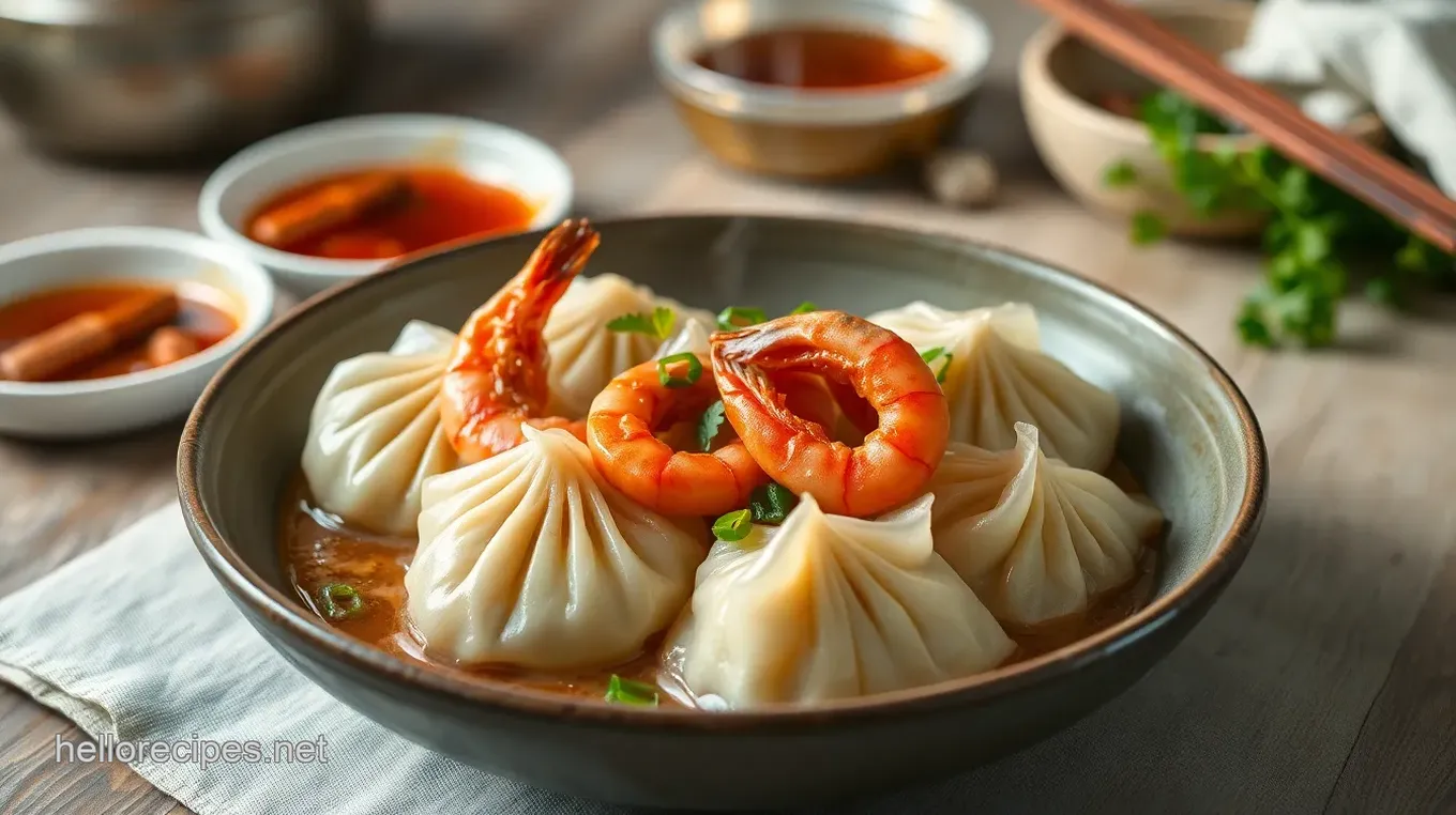 Steamed Chicken & Prawn Dumplings