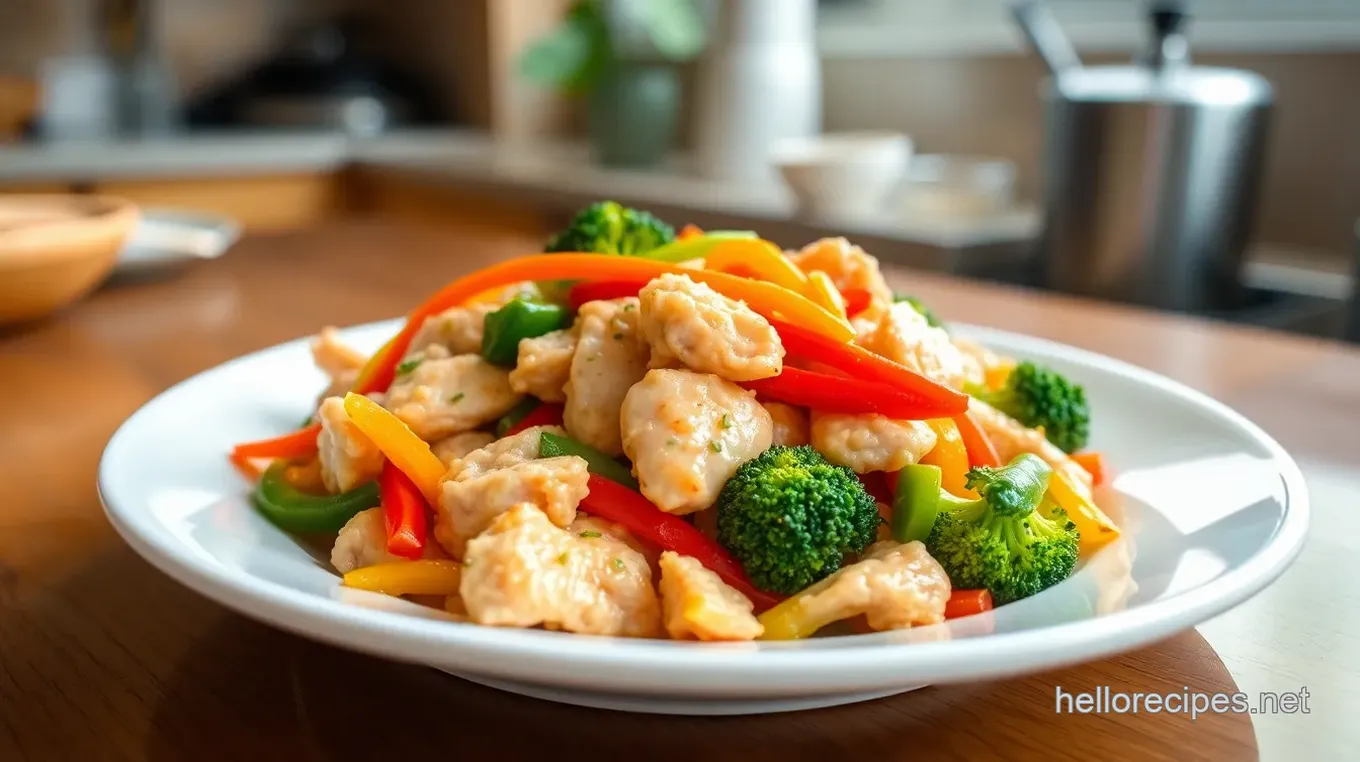 Stir-Fried Chicken with Colorful Veggies