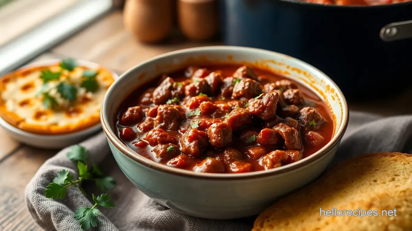 Hearty Stovetop Beef Chili Recipe