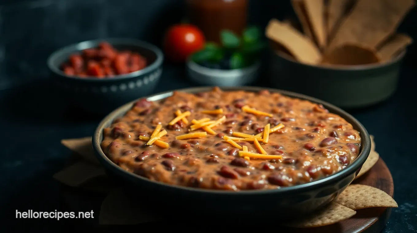 Velvety Refried Bean Dip Recipe: My Family' s Favourite Snack Sensation Velvety Refried Bean Dip: A Snack Sensation!