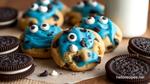 Bake Cookie Monster Cookies with Oreos