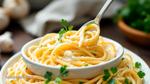 Easy Creamy Pasta with Garlic & Cheese