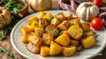 Roasted Garlic Potatoes with Herbs & Veggies