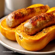 Stuffed Butternut Squash with Sausage: For 4 Servings