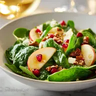 My Favorite Apple Spinach Salad in 10 Minutes