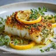 Baked Cod Recipe with Lemon Herb for 22 Minutes