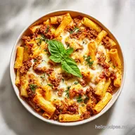 Beef Rigatoni Cheese Bake for 8 Servings