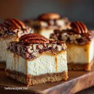 Thanksgiving Desserts: Creamy Bourbon-Pecan Cheesecake Bars