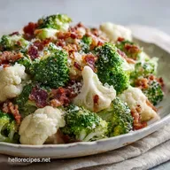 Broccoli Cauliflower Salad with Bacon Ready in 30 Min