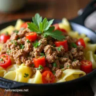 Savory Pointed Cabbage Potato Pan with Ground Meat Recipe