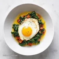 Making Baked Eggs Chorizo Spinach Bliss in Minutes