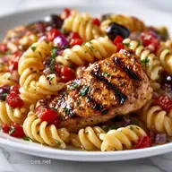 Cold Summer Pasta Salad with Chicken