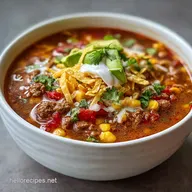 Creamy Beef Taco Soup Ready in 30 Min | Silky Zesty Rich