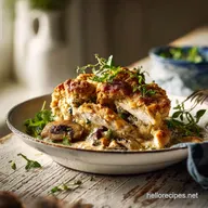 Chicken Cobbler: Creamy Casserole with Cheddar Biscuits
