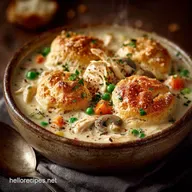 Creamy Chicken Pot Pie Soup Zero Faff Comfort with Savoury Scones