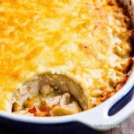 White Chicken Enchilada Casserole Creamy Dreamy Easy