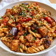 Creamy Eggplant Pasta for 4 Servings