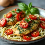Creamy Pesto Chicken with Roasted Tomatoes Quick Italian