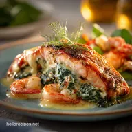 Stuffed Salmon with Creamy Spinach Prawns Under 40 Minutes