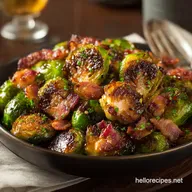 Ultimate Crispy Brussels Sprouts and Bacon with Sweet Maple Glaze