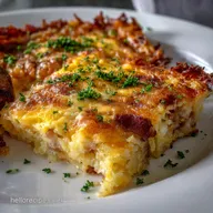 Egg Casserole Hashbrowns: Crispy Crust Brunch Bake