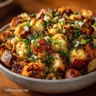 Stuffing: The Ultimate Crispy Sourdough Dressing Recipe (Not Soggy!)